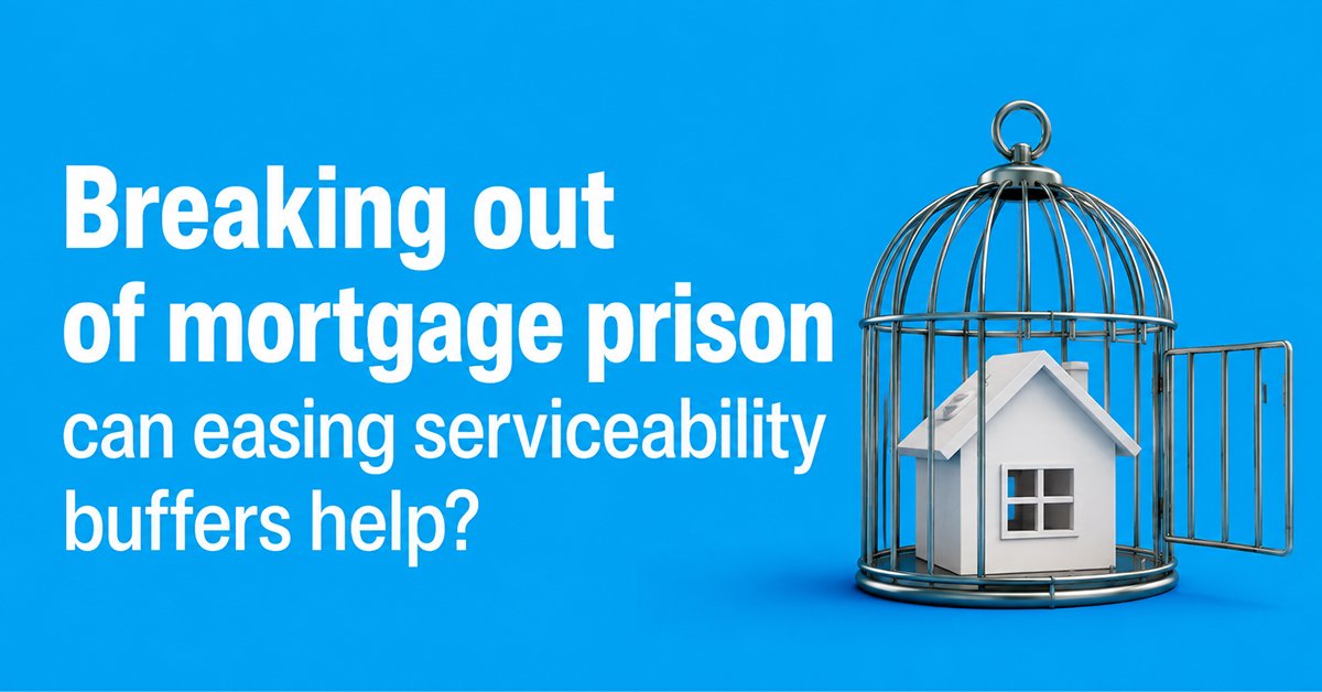 homeowner reviewing mortgage refinancing and serviceability buffer options